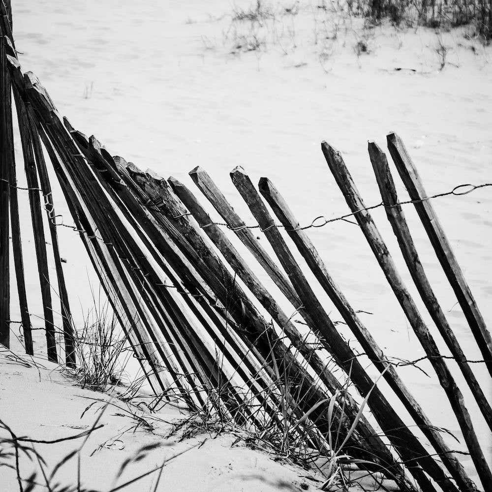 Beach Fence In Disrepair Square