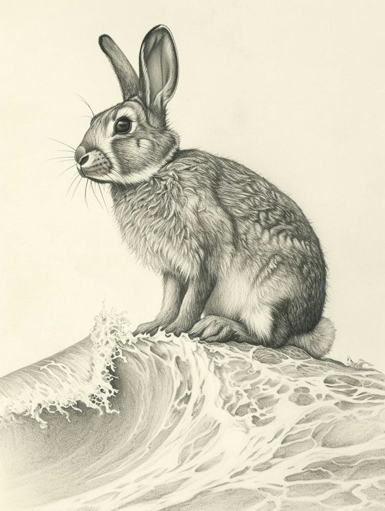 Jersey Wooly Rabbit Drawing 3