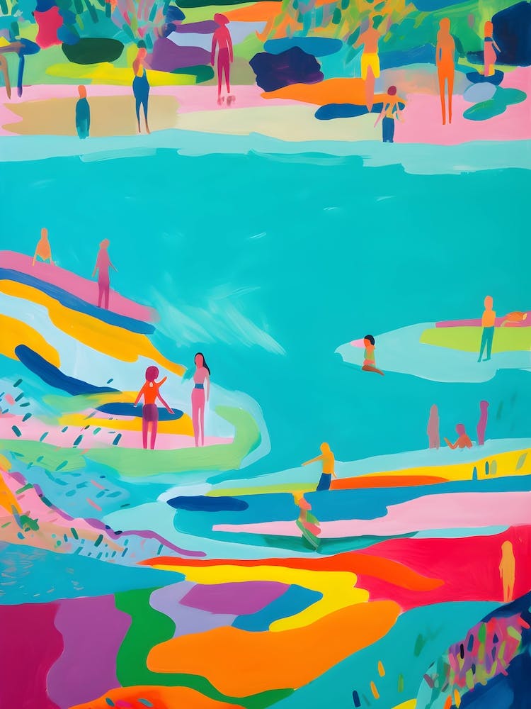 Colorful Waters Bright beach