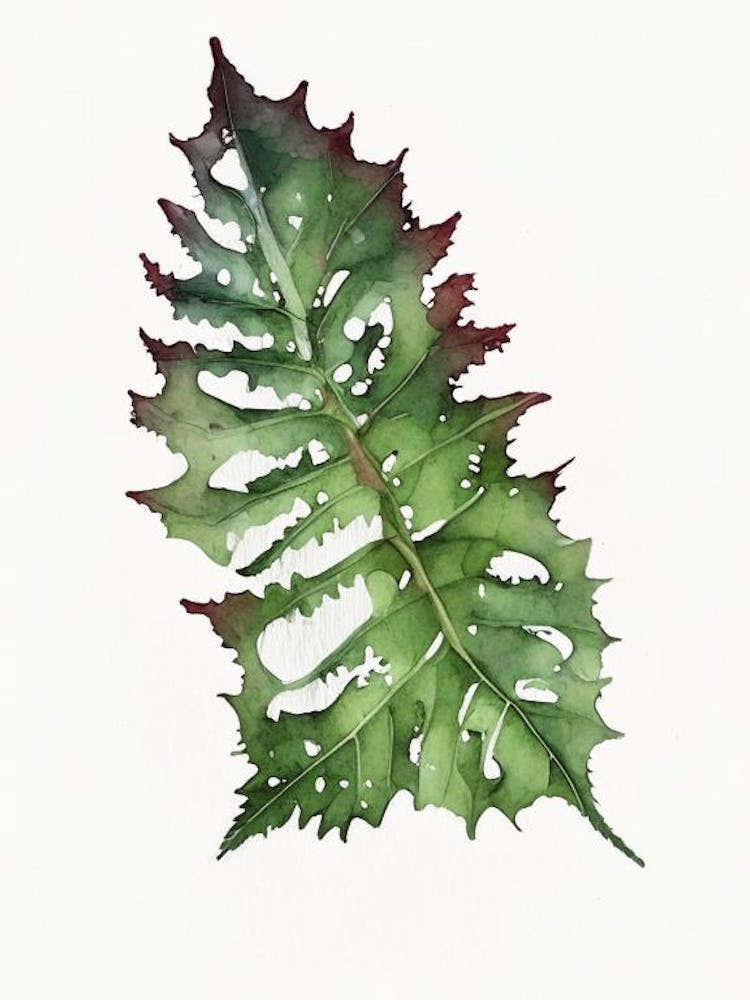 Holly Fern Watercolour