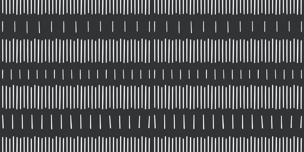 Minimalist Black and White Linear Pattern Print
