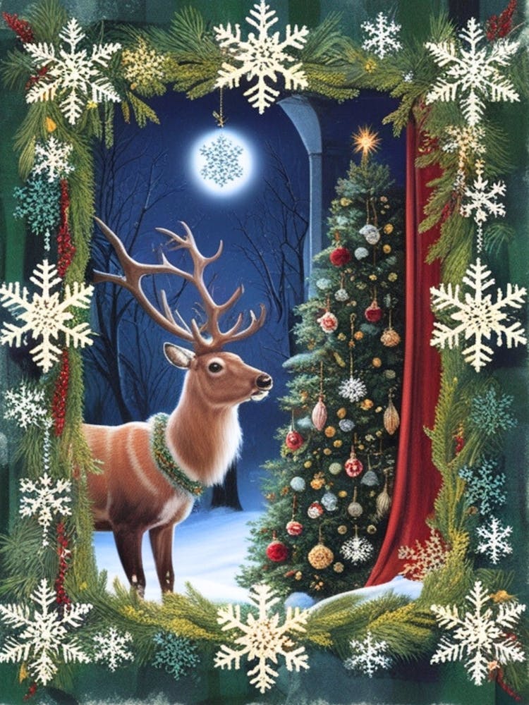 William Morris Deer In The Snow 1