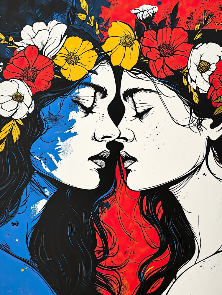 Two Women Kissing, Pop Art