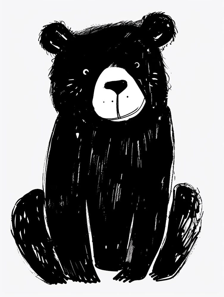 B&W Black Bear