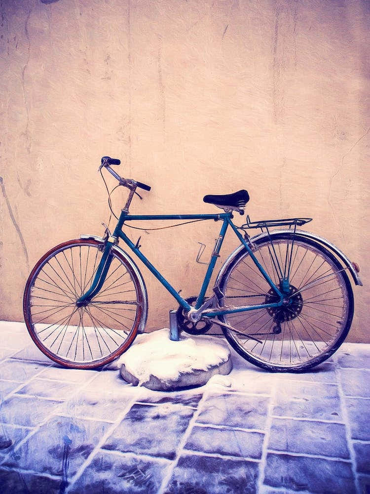 Bicycle In Winter