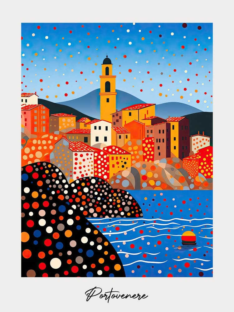 Poster Of Portovenere, Italy, Illustration In The Style Of Pop Art 4
