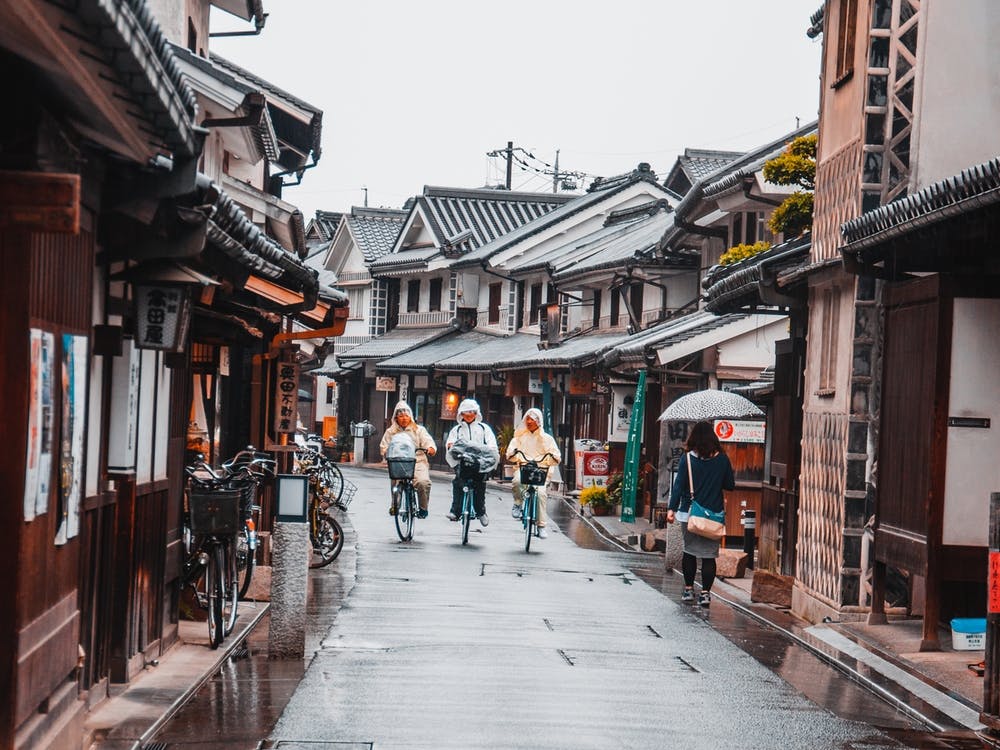 Rainy Day Cycling In Kurashiki