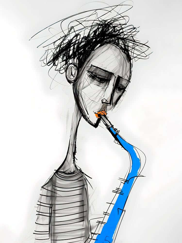 Saxophone Player Sketch