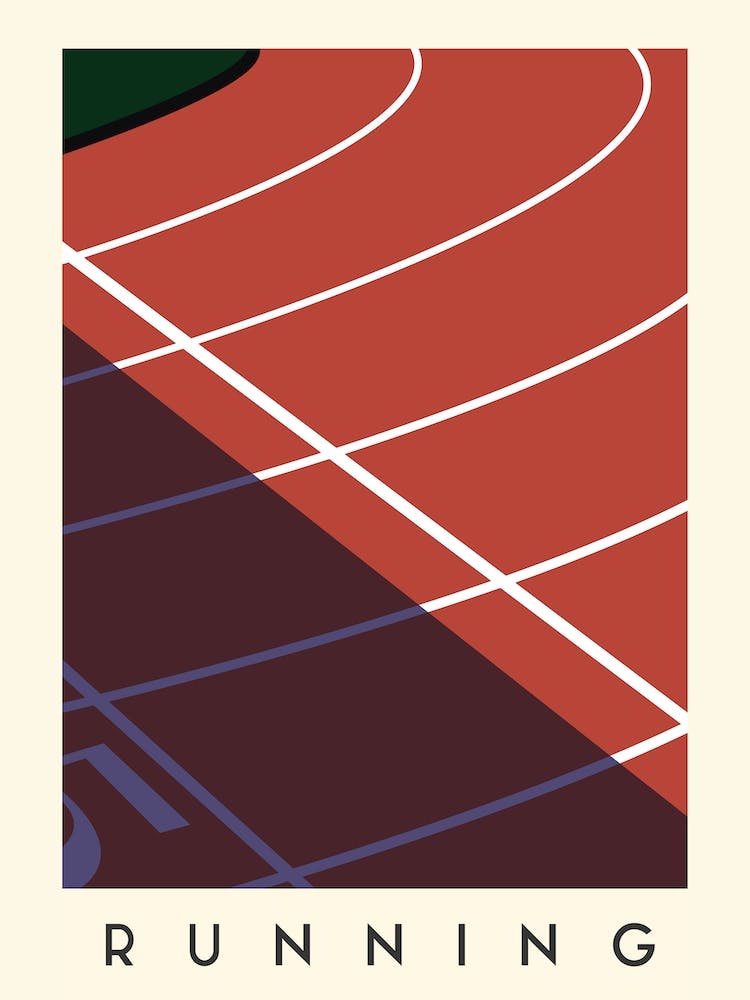 Running Minimalist Illustration