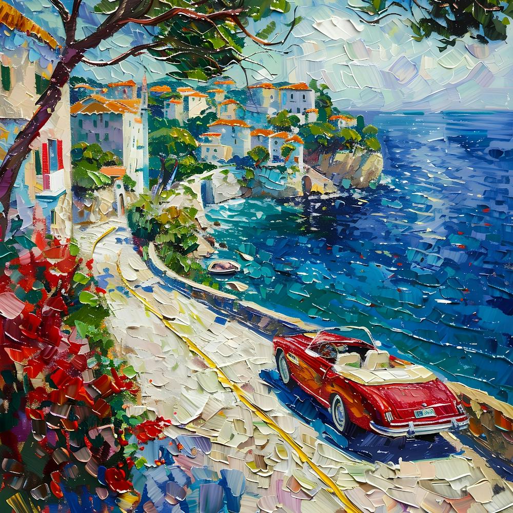 Red Car By The Sea 1