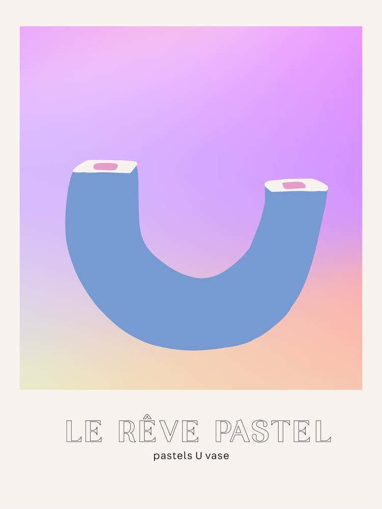 Le Reve Pastel Dream U Shape Vase