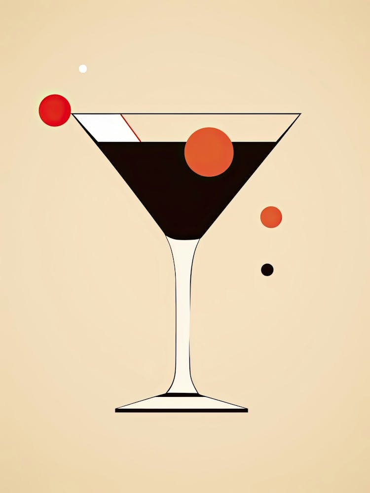 Mid Century Modern White Russian Floral Infusion Cocktail 3