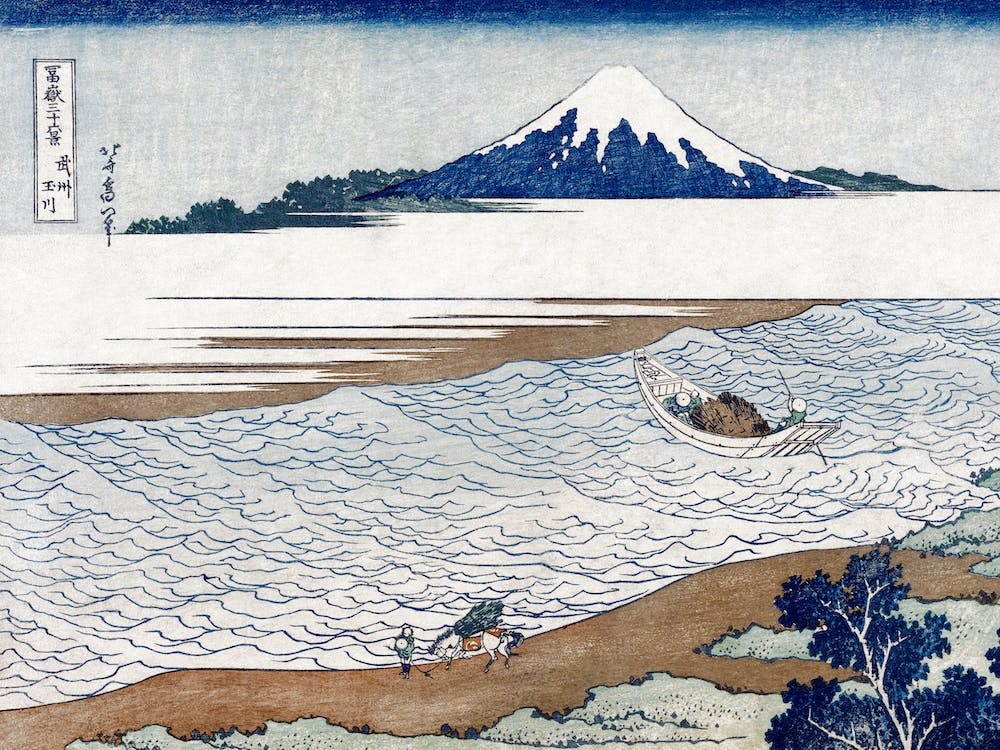 The Jewel River In Musashi Province, Katsushika Hokusai
