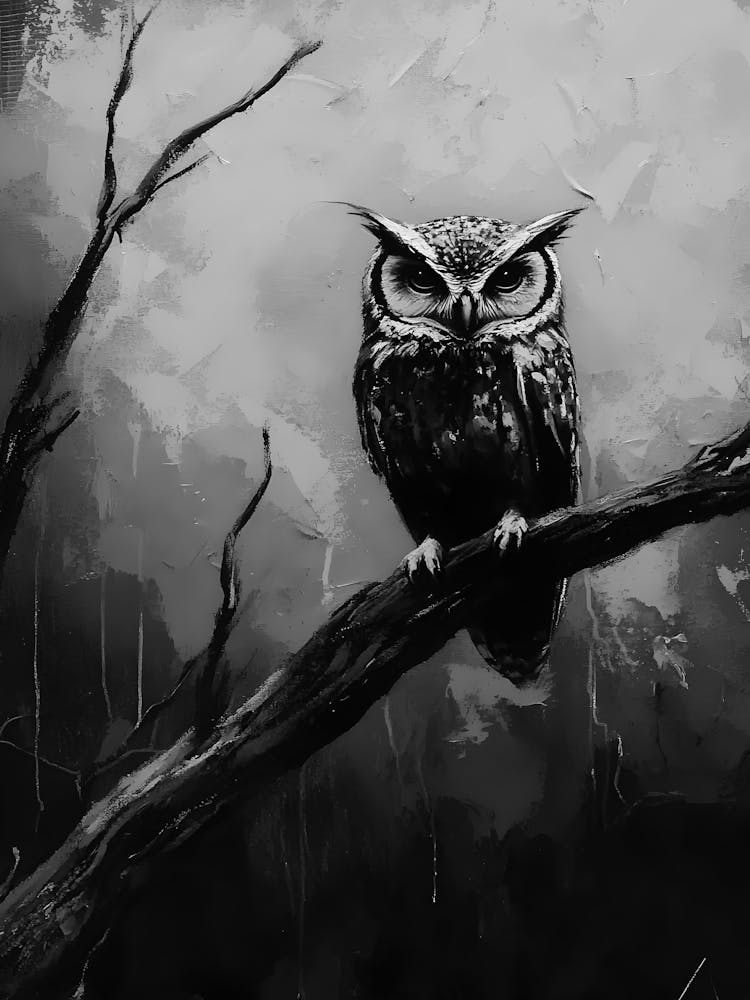 Owl On A Branch
