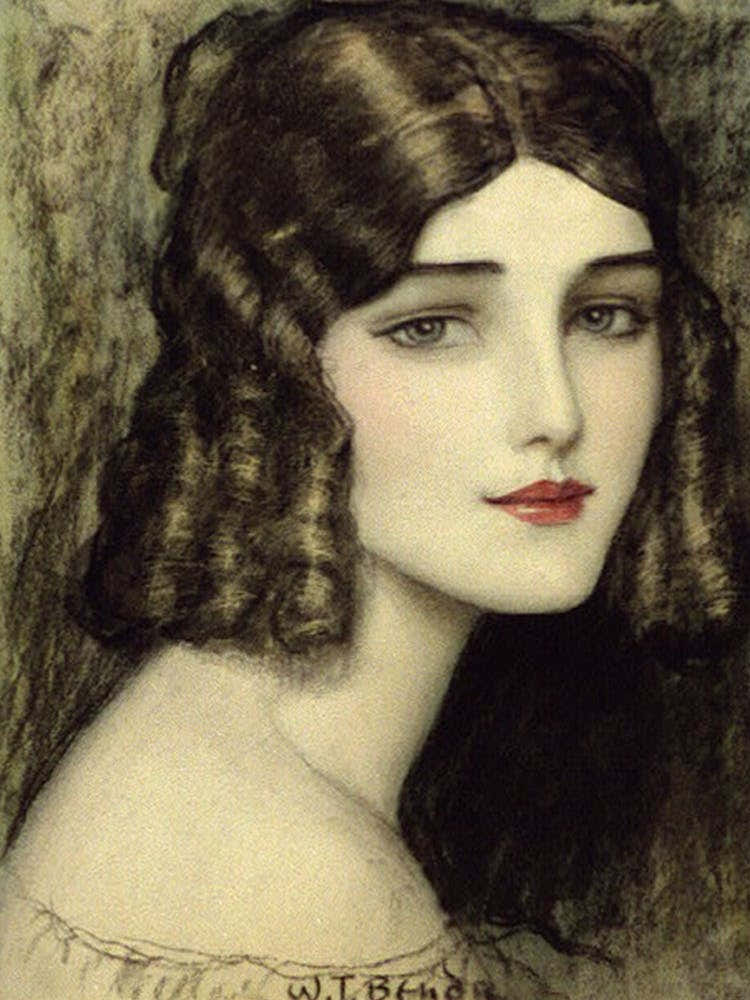 Girl Head With Curls (1927) By Wladyslaw Theodore Benda