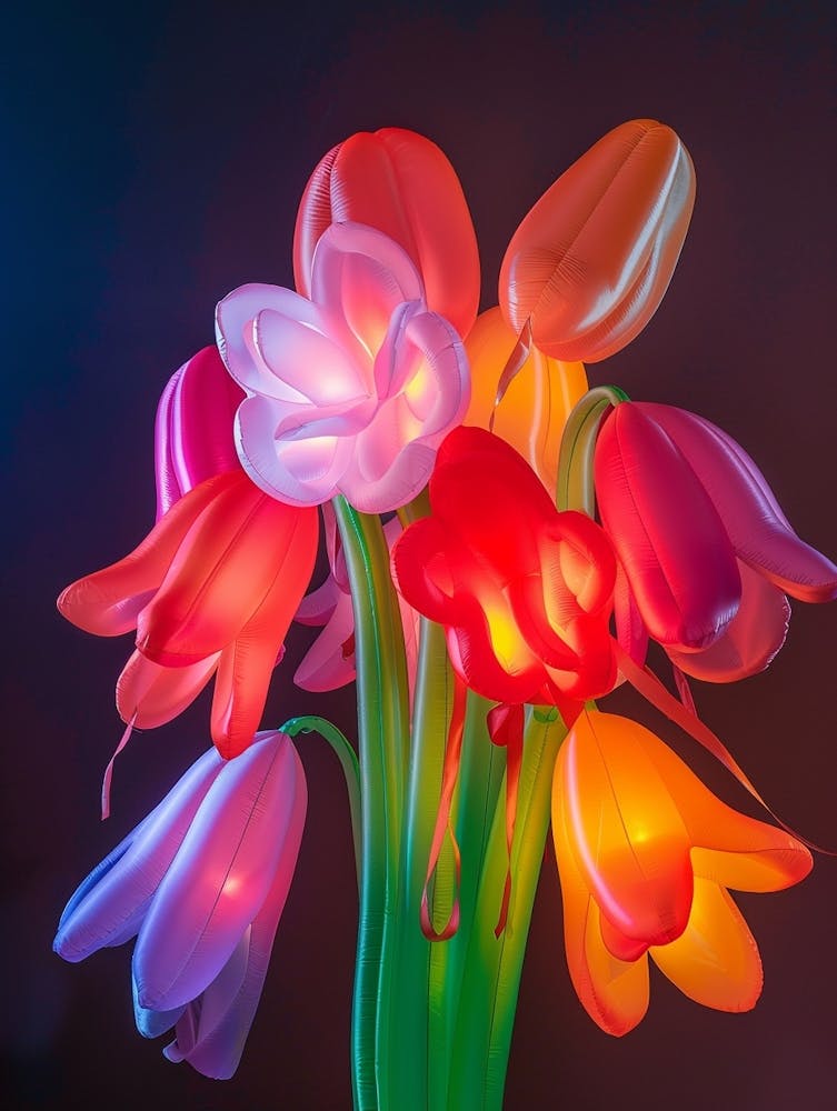 Bright Inflatable Flowers Coral Bells 4