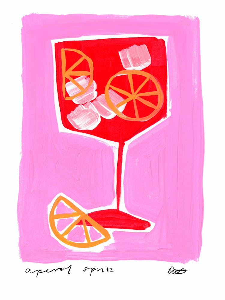Pink Aperol Spritz Cocktail