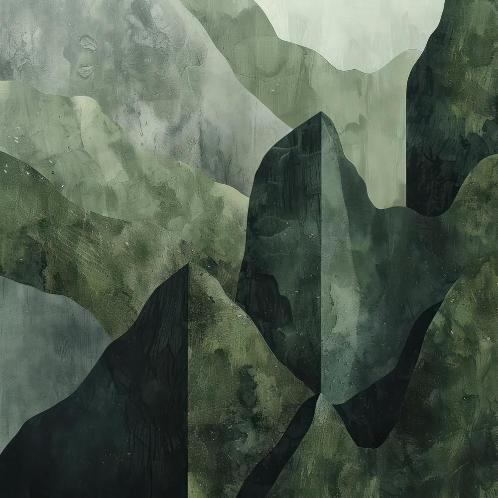 Japanese Watercolour Of Mount Hiei 5