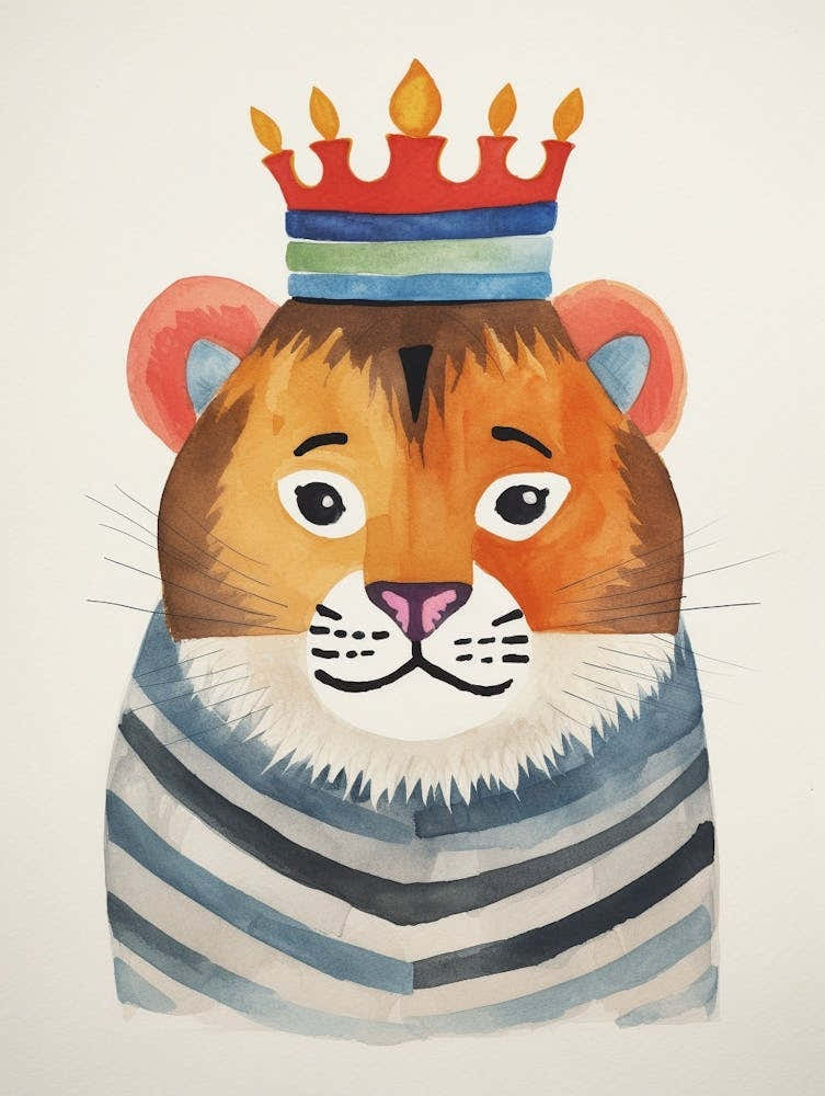 Little Siberian Tiger 3 Wearing A Crown