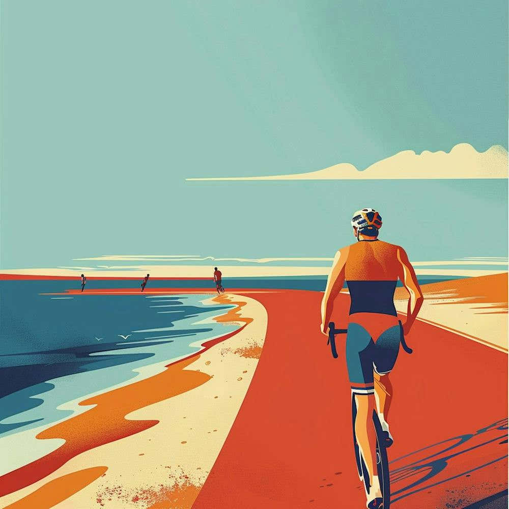 Triathlete On The Beach