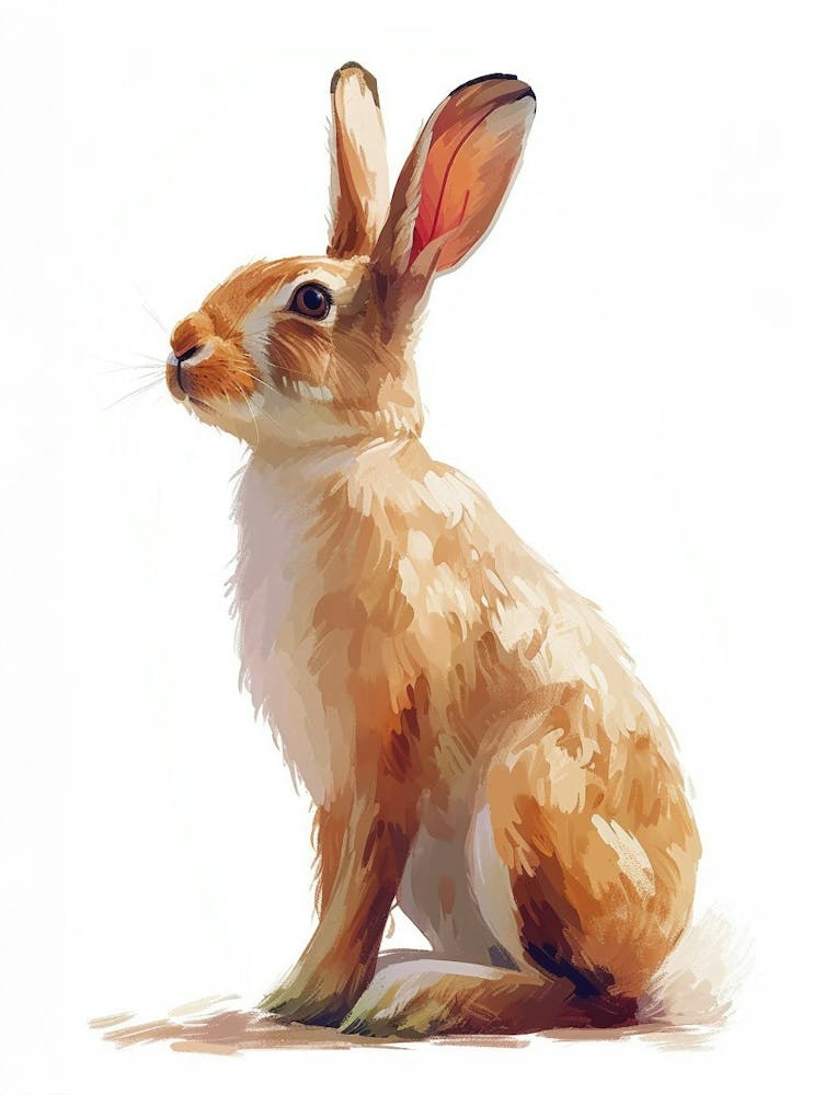 Polish Rex Rabbit Kids Illustration 3