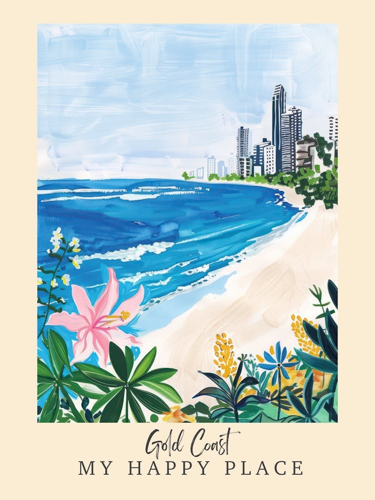My Happy Place Gold Coast 2 Travel Poster