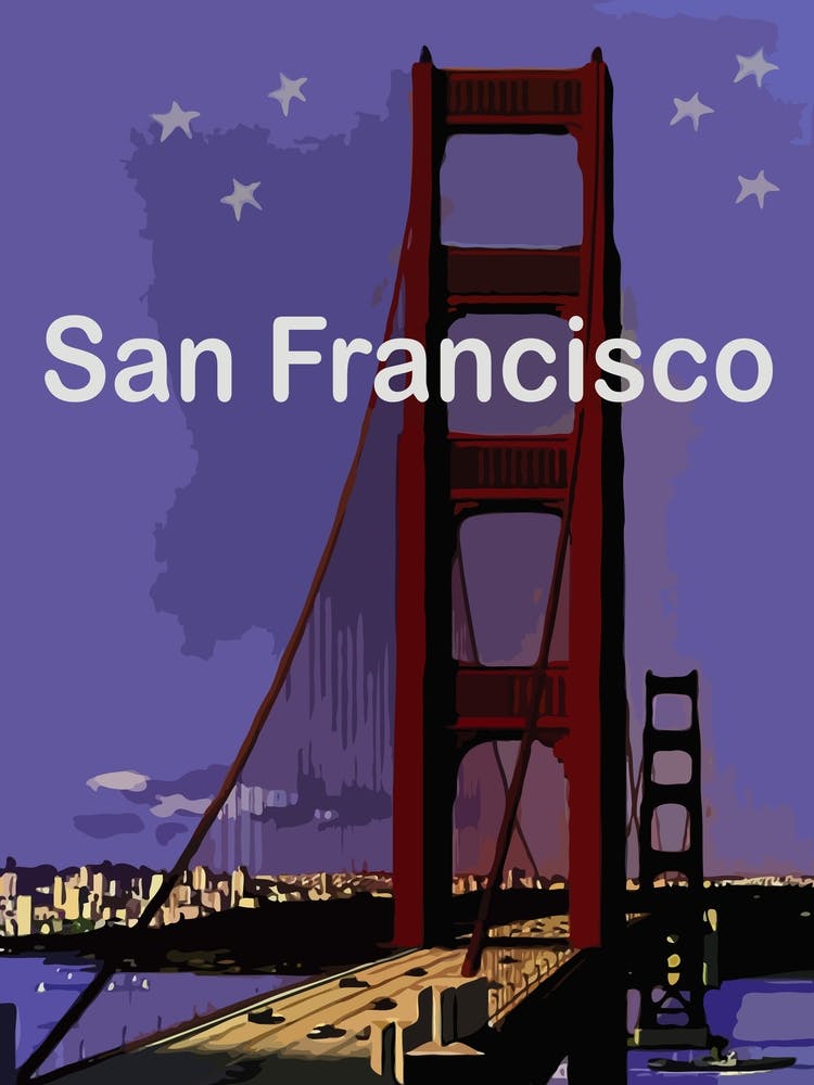 San Francisco, Golden Gate Bridge At Night