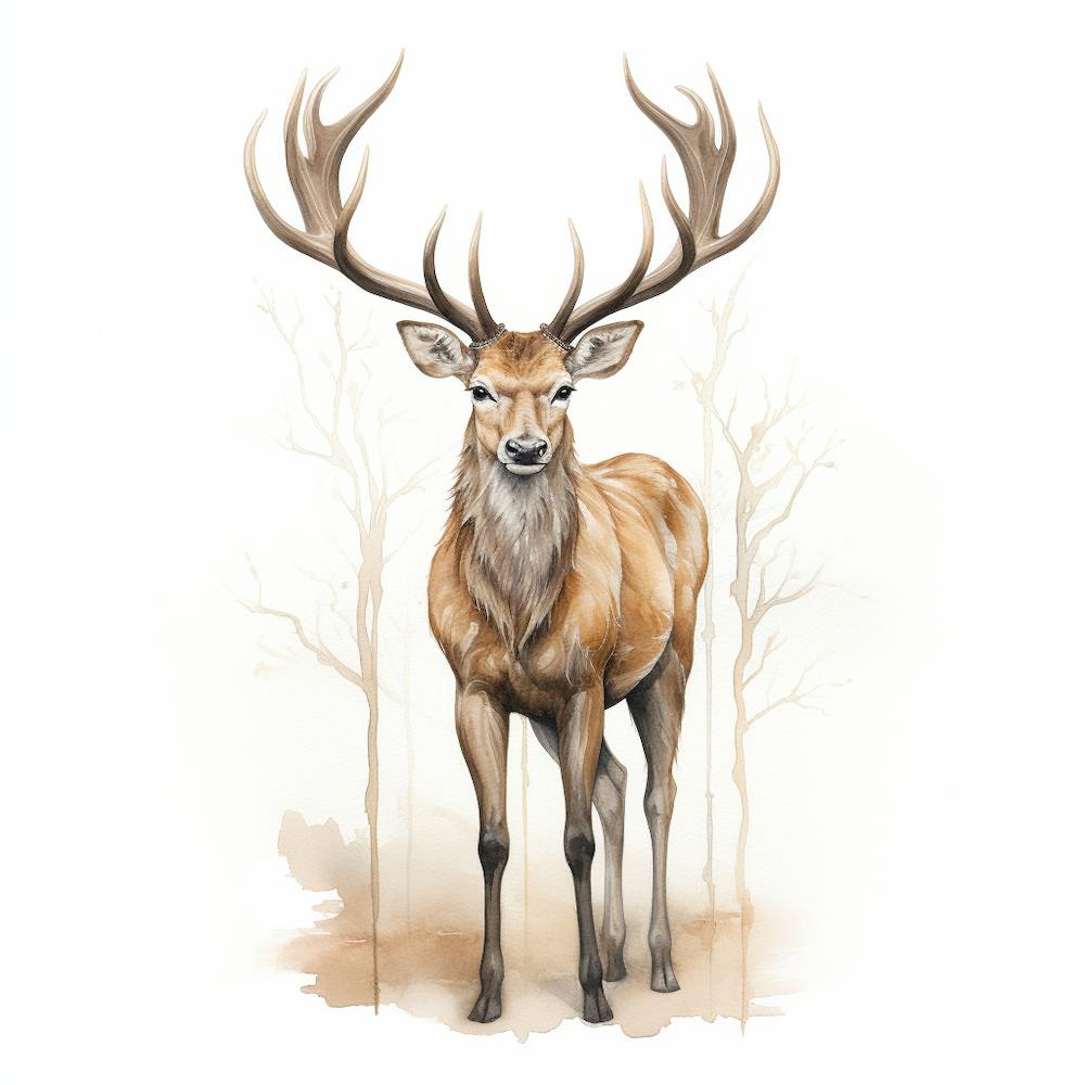 Deer in the Woods 1
