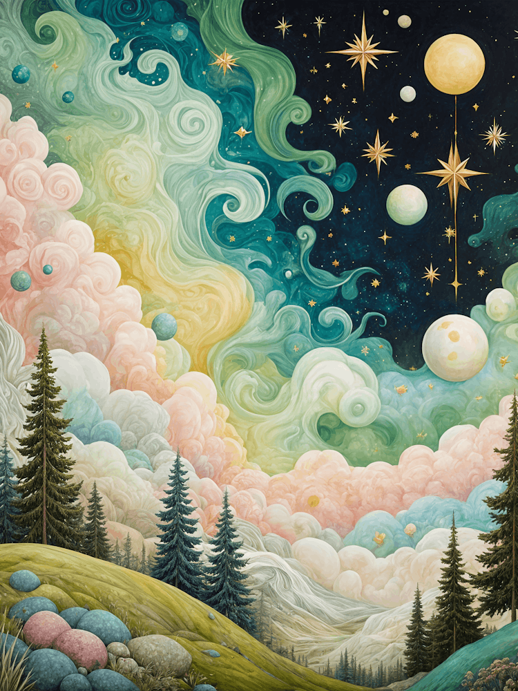 Celestial Rainbow Sky