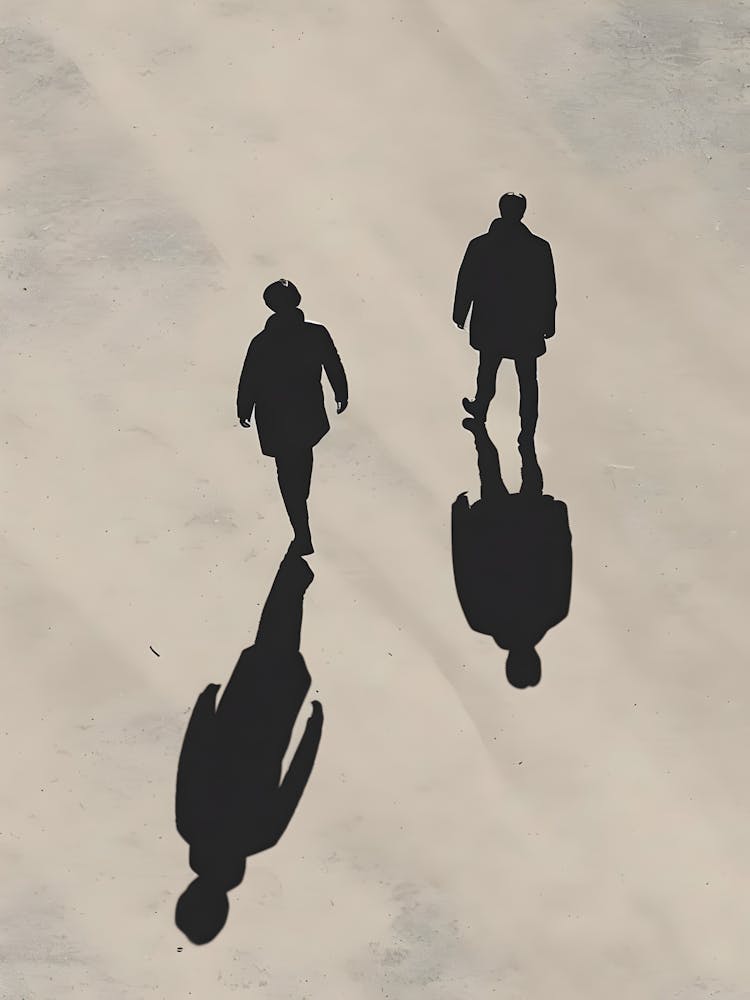 Shadows Of Men Walking
