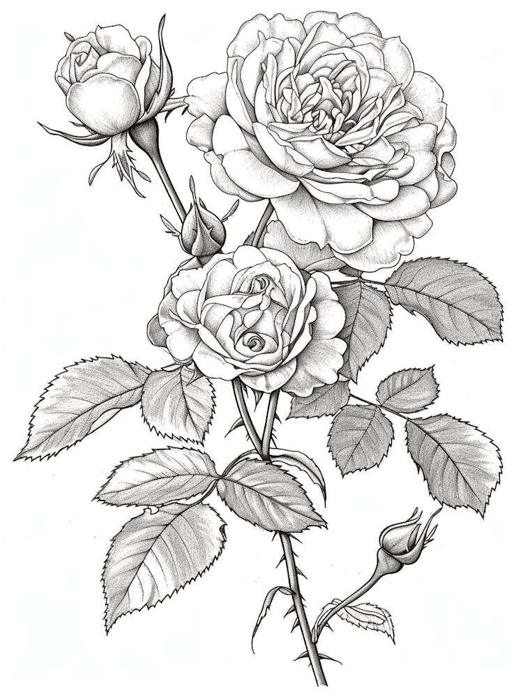 Roses Sketch 38