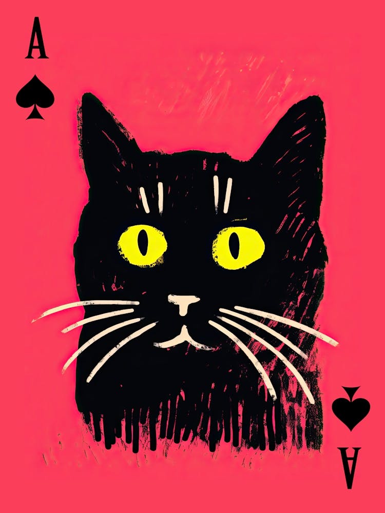 Playing Cards Cat 3 Pink And Black