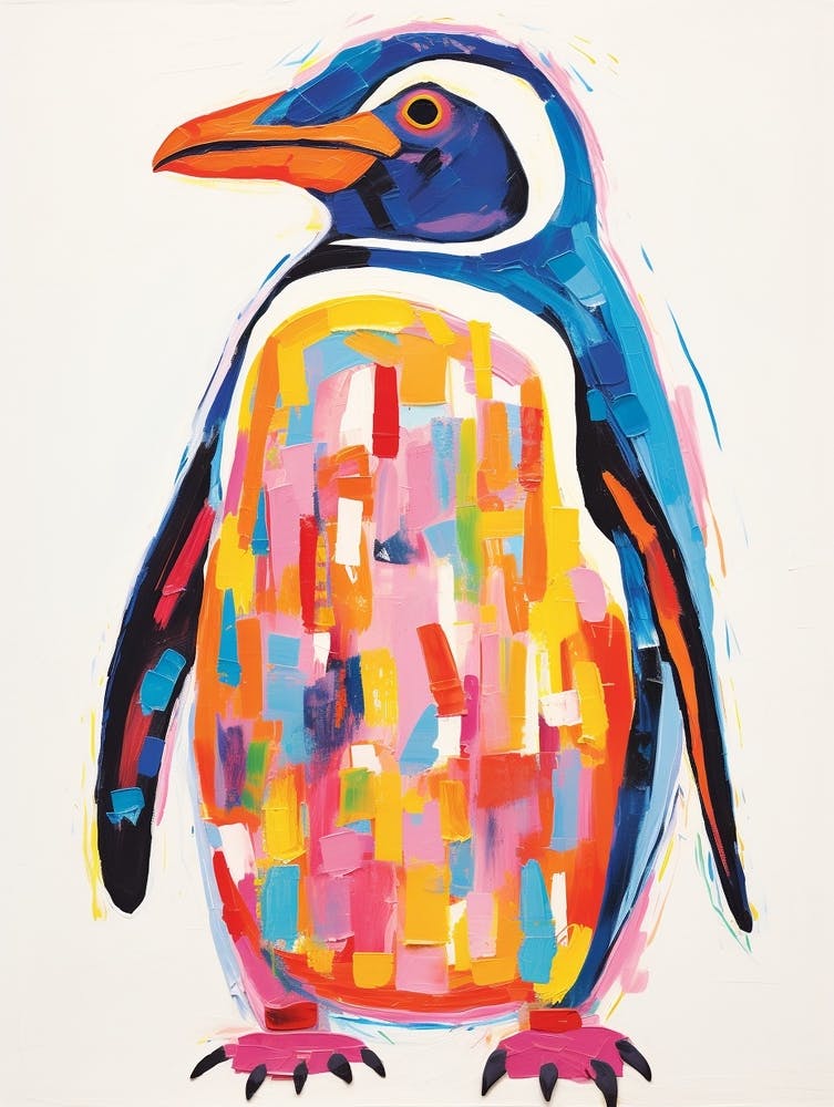 Colourful Bird Painting Penguin 2