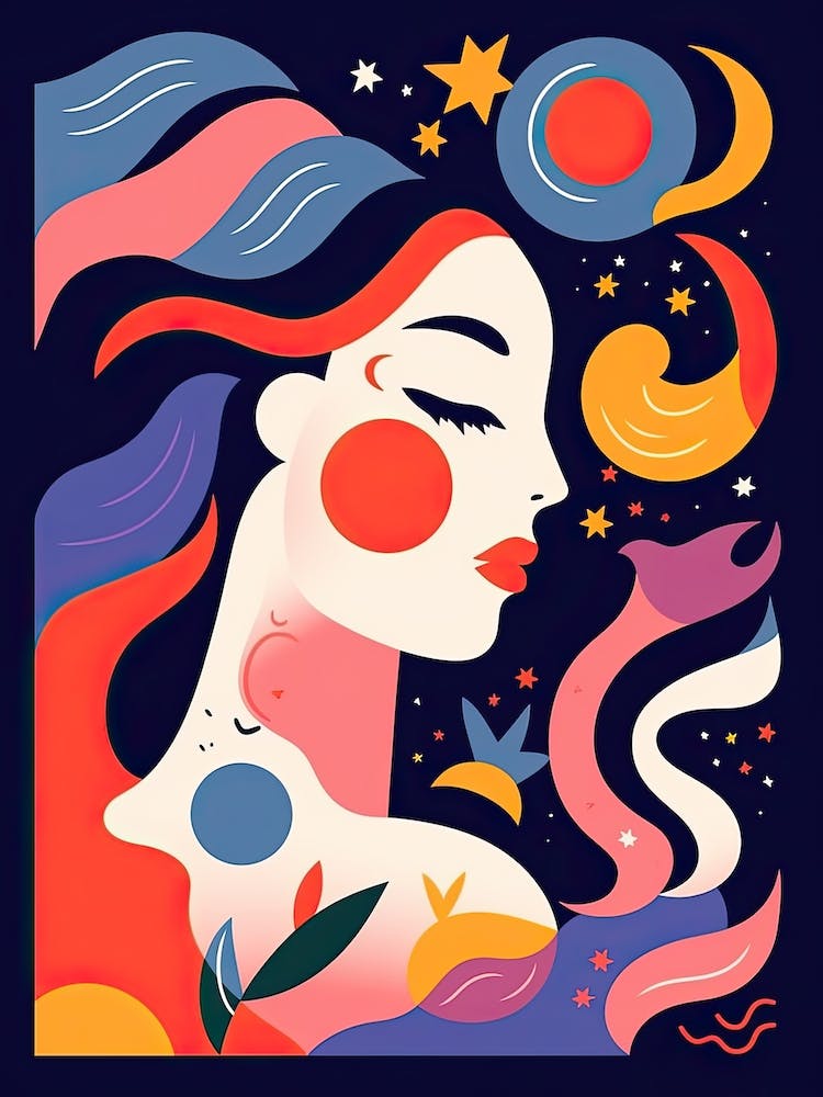 Virgo Illustration Zodiac Star Sign 1