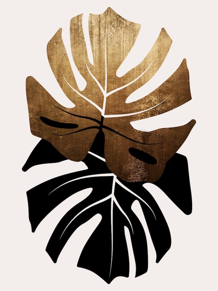 Duet Of Monsteras Gold 2