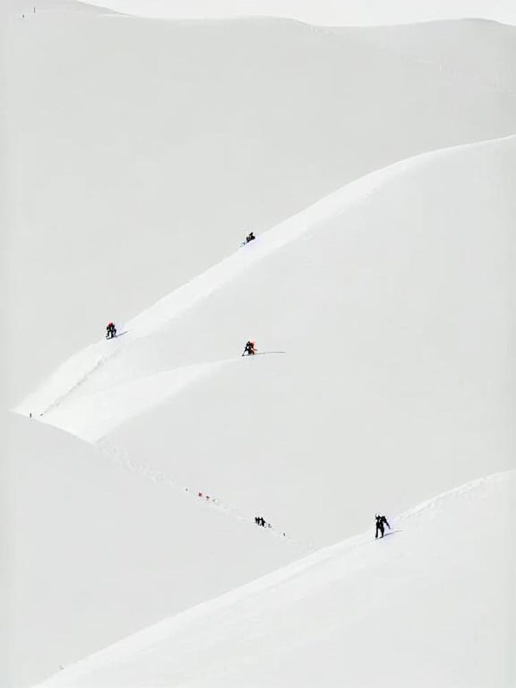 Grandvalira, Andorra Minimal Skiing Poster