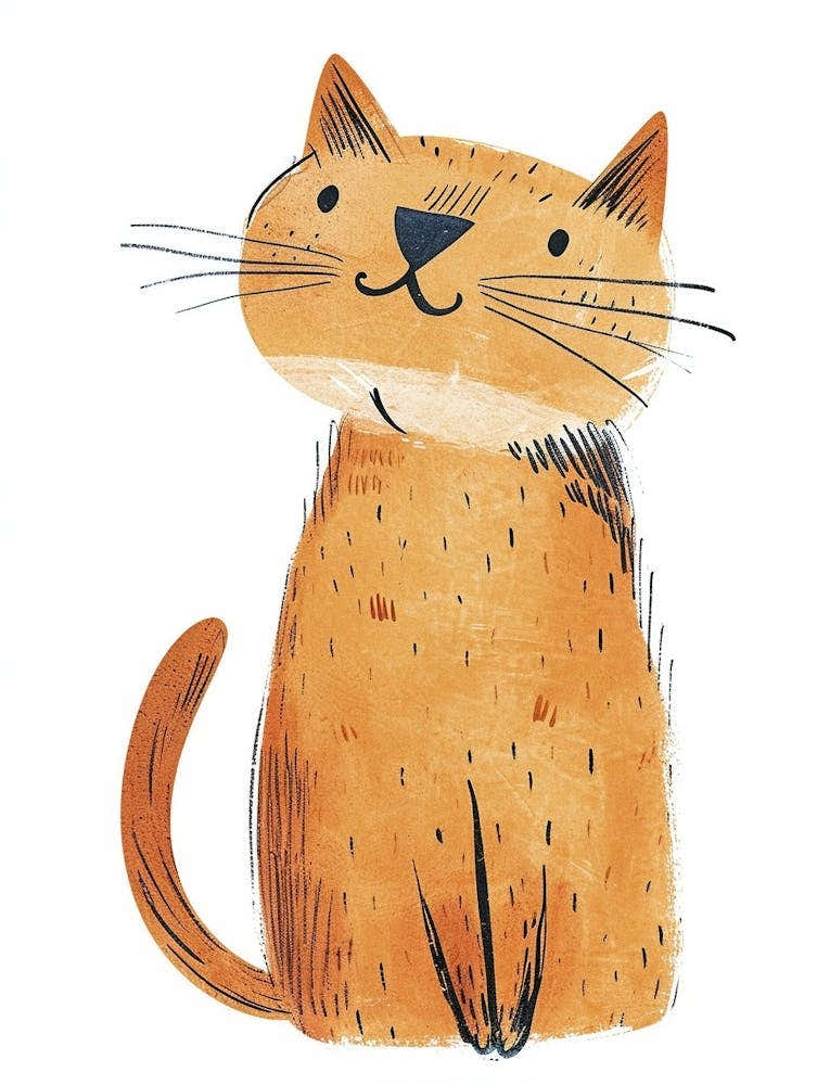 Cheetoh Cat Clipart Illustration 4