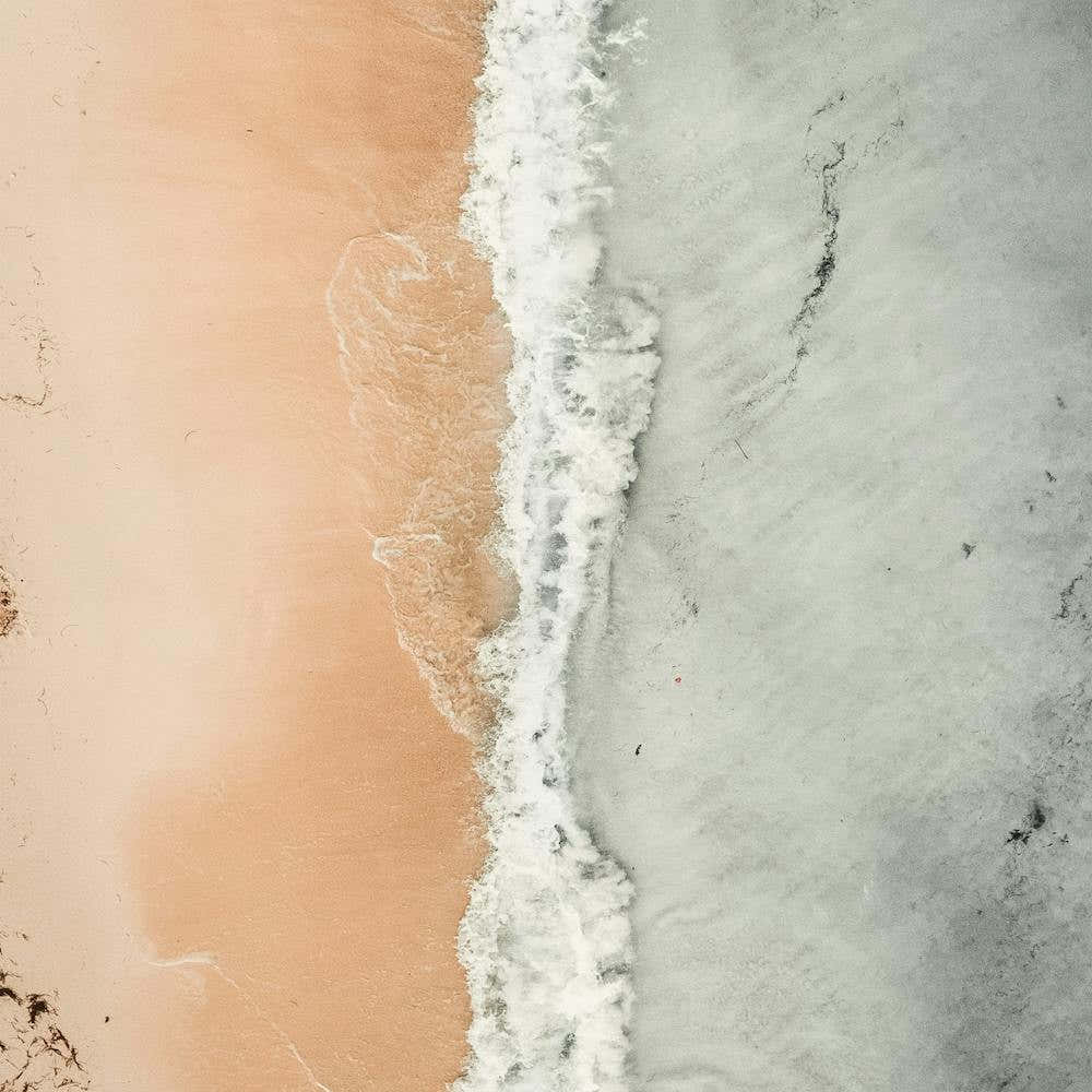 Aerial Beach Waves Square