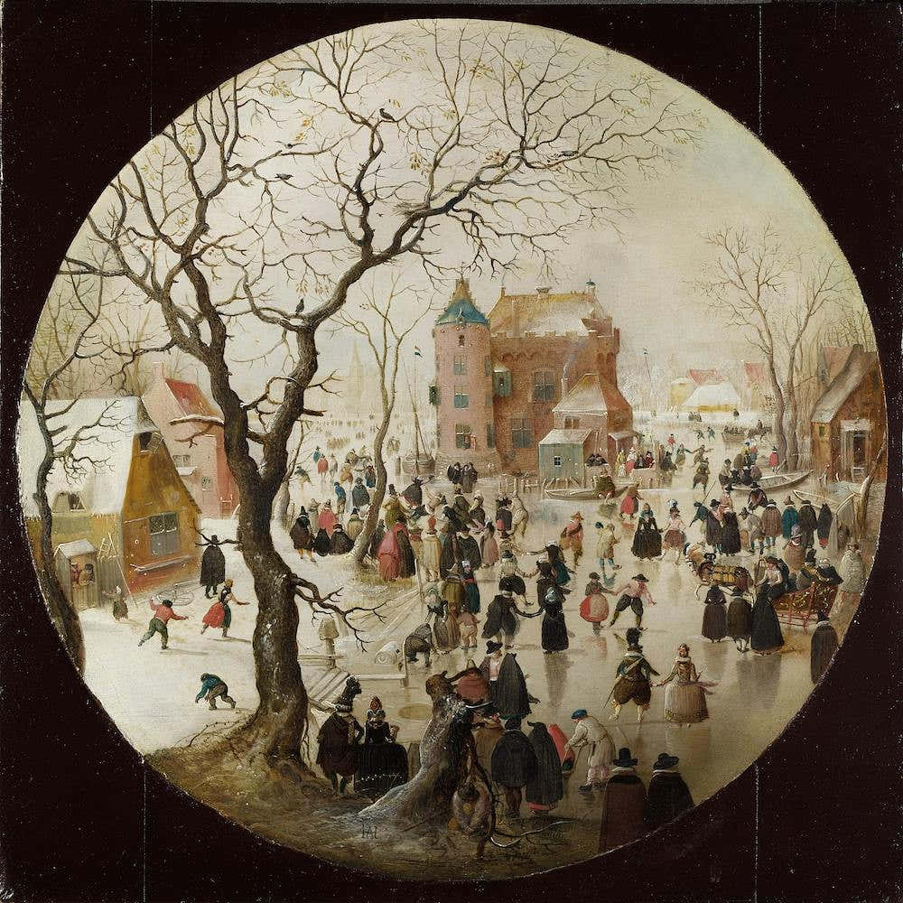 A Winter Scene With Skaters Near A Castle, Hendrick Avercamp