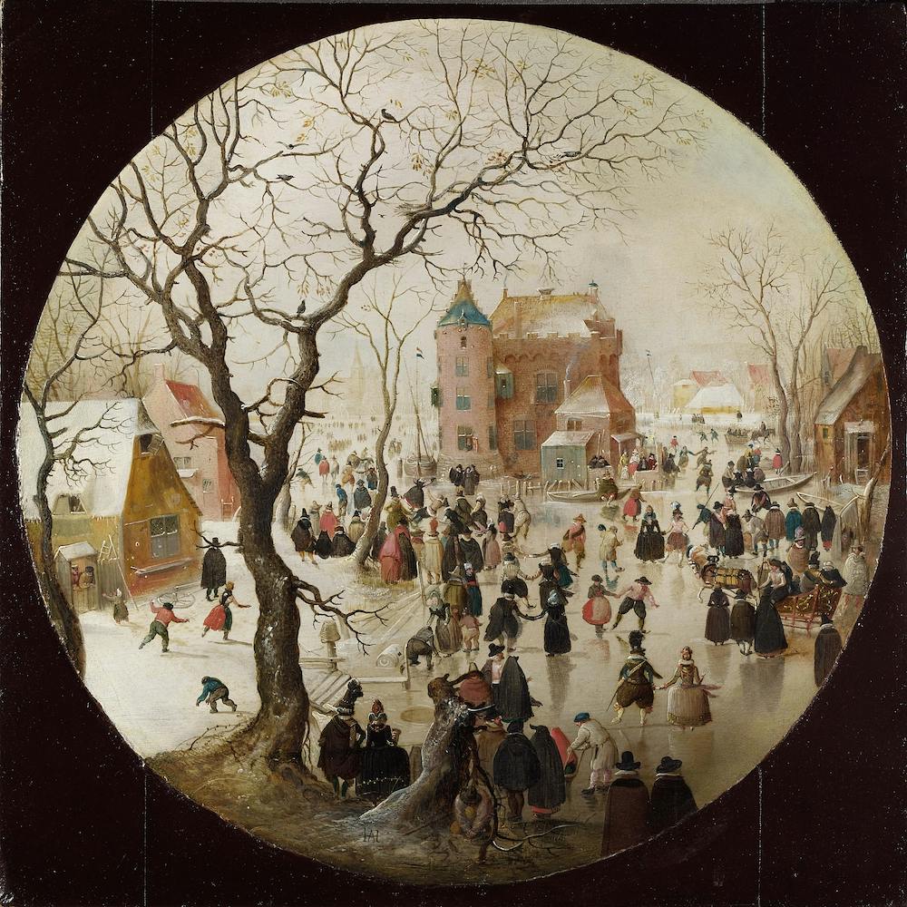A Winter Scene With Skaters Near A Castle, Hendrick Avercamp
