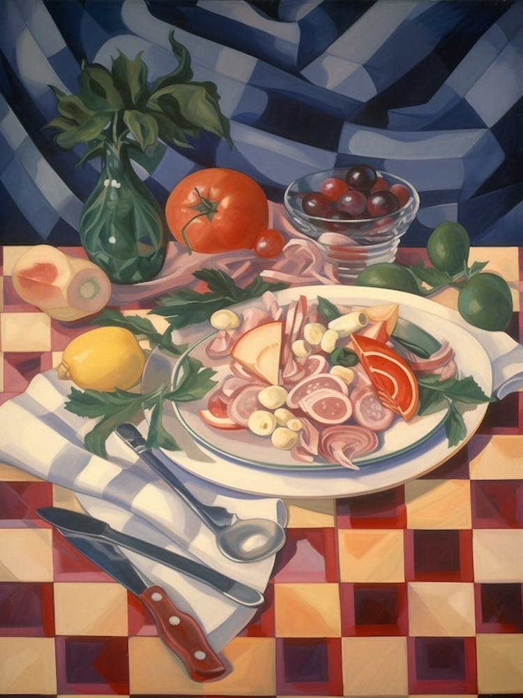 Insalata Di Mare Still Life Painting