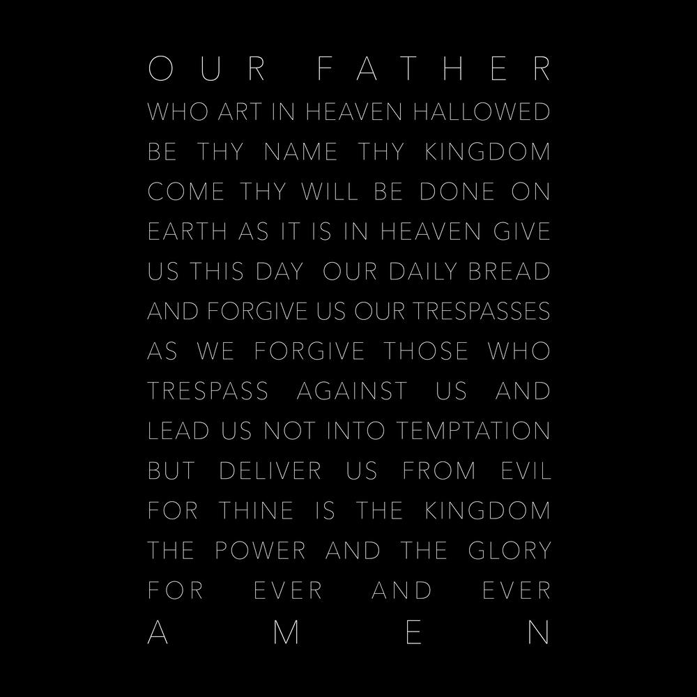 The Lords Prayer Black Square