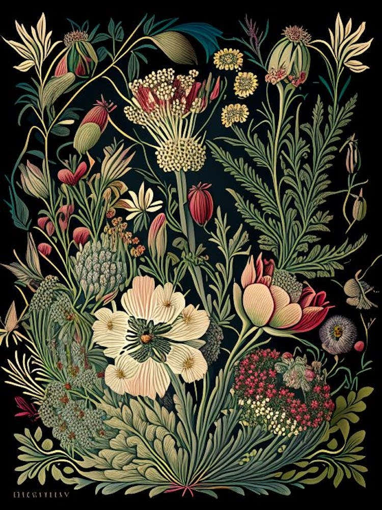 Queen Of The Prairie Floral 1 Botanical Vintage Poster Flower