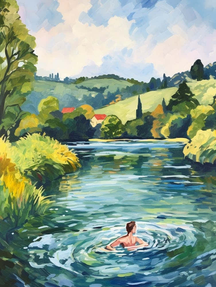 Wild Swimming At River Wye  Herefordshire 1