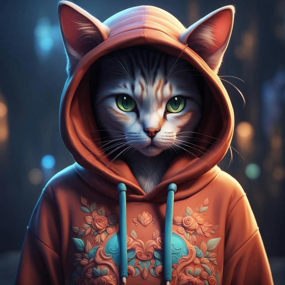 Cat In Hoodie
