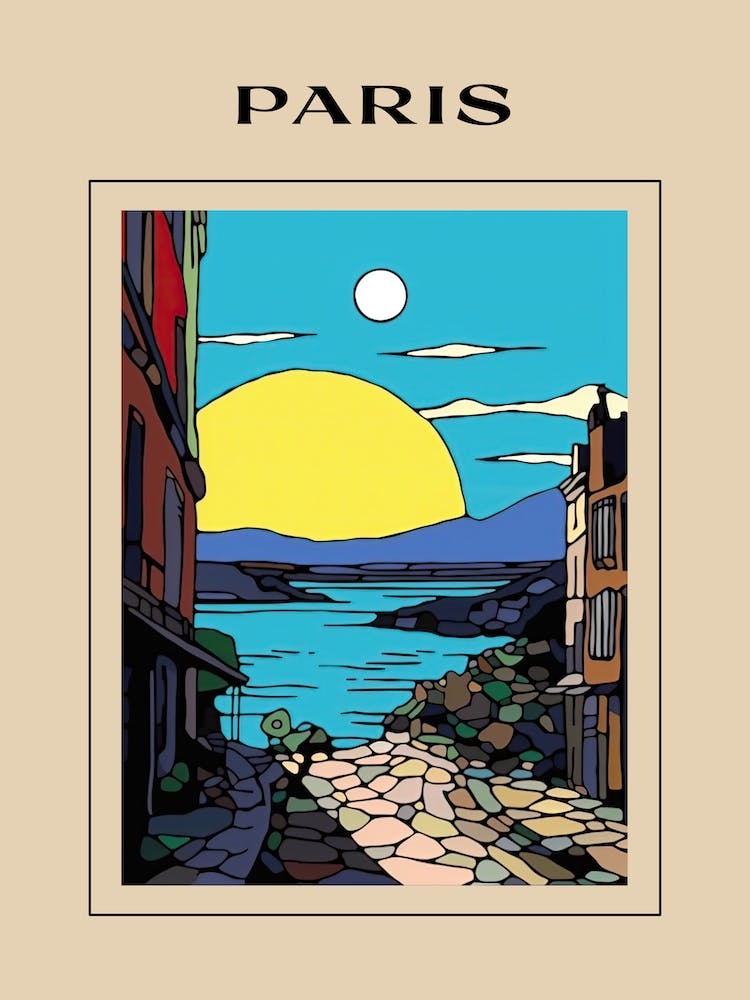 Minimal Design Style Of Paris, France 3 Poster