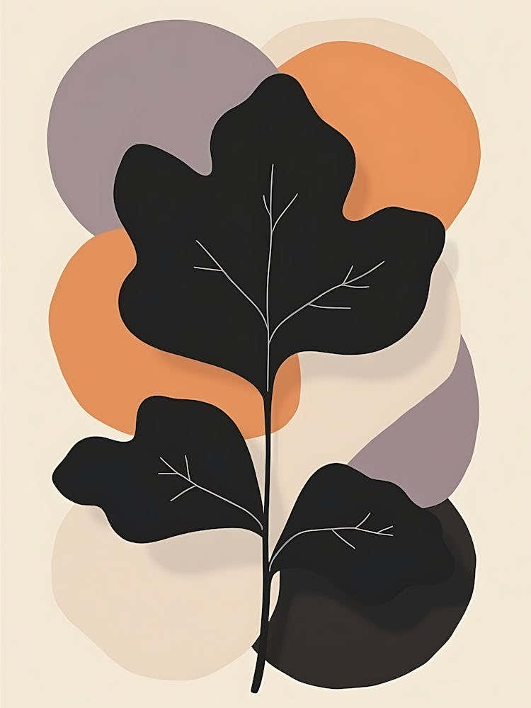 Abstract Nature Scene in Muted Earthy Hues