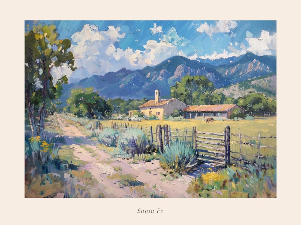 Western Landscapes Santa Fe New Mexico 1 Poster