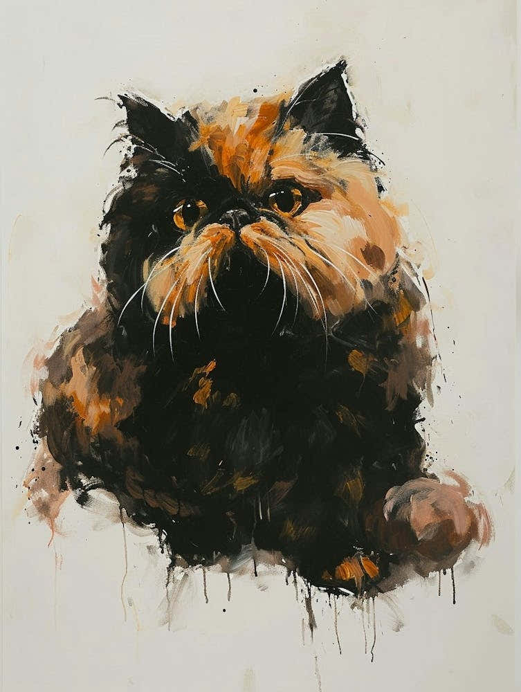 Persian Cat Painting 3