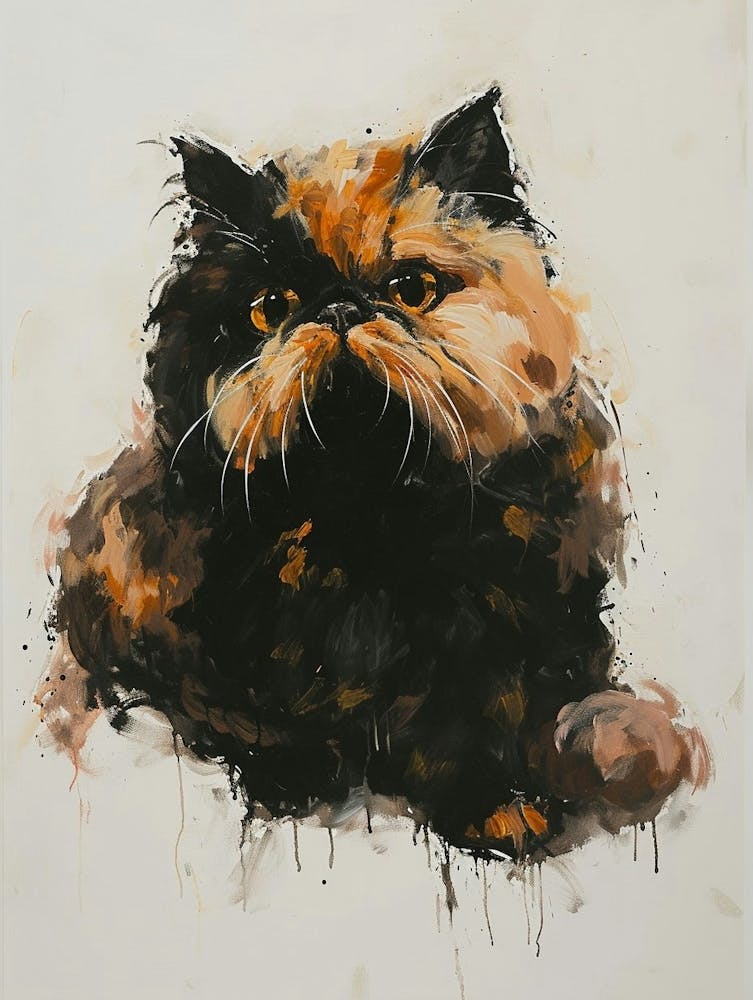 Persian Cat Painting 3